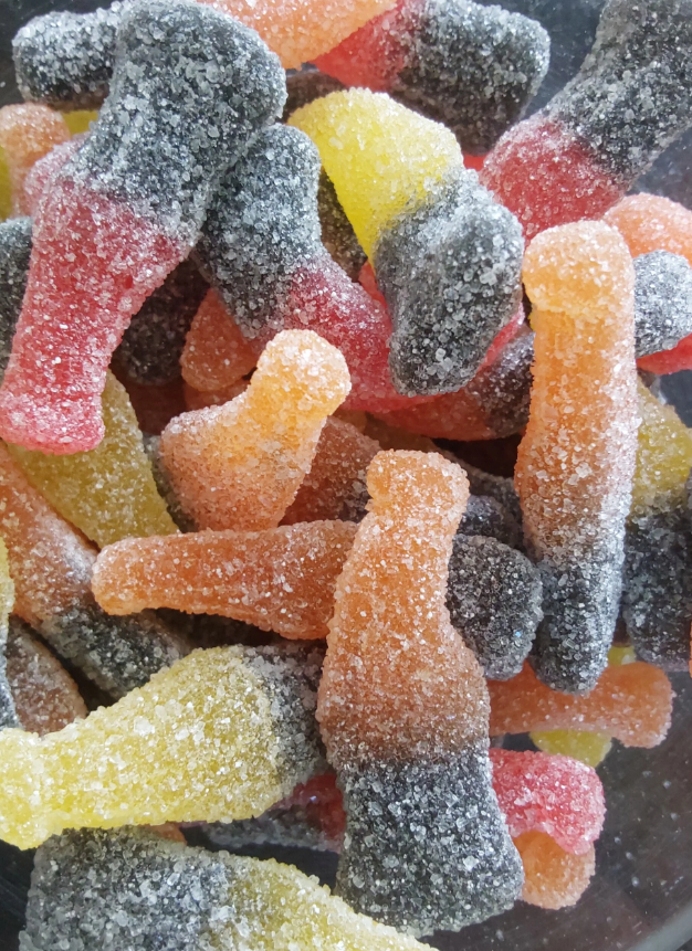 Bouteilles 2 couleurs cola sucrées Sac de 2 kg