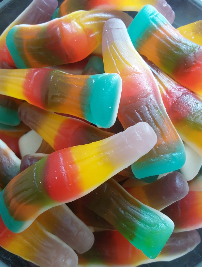 Bouteilles multi couleurs lisse sac de 2 kg